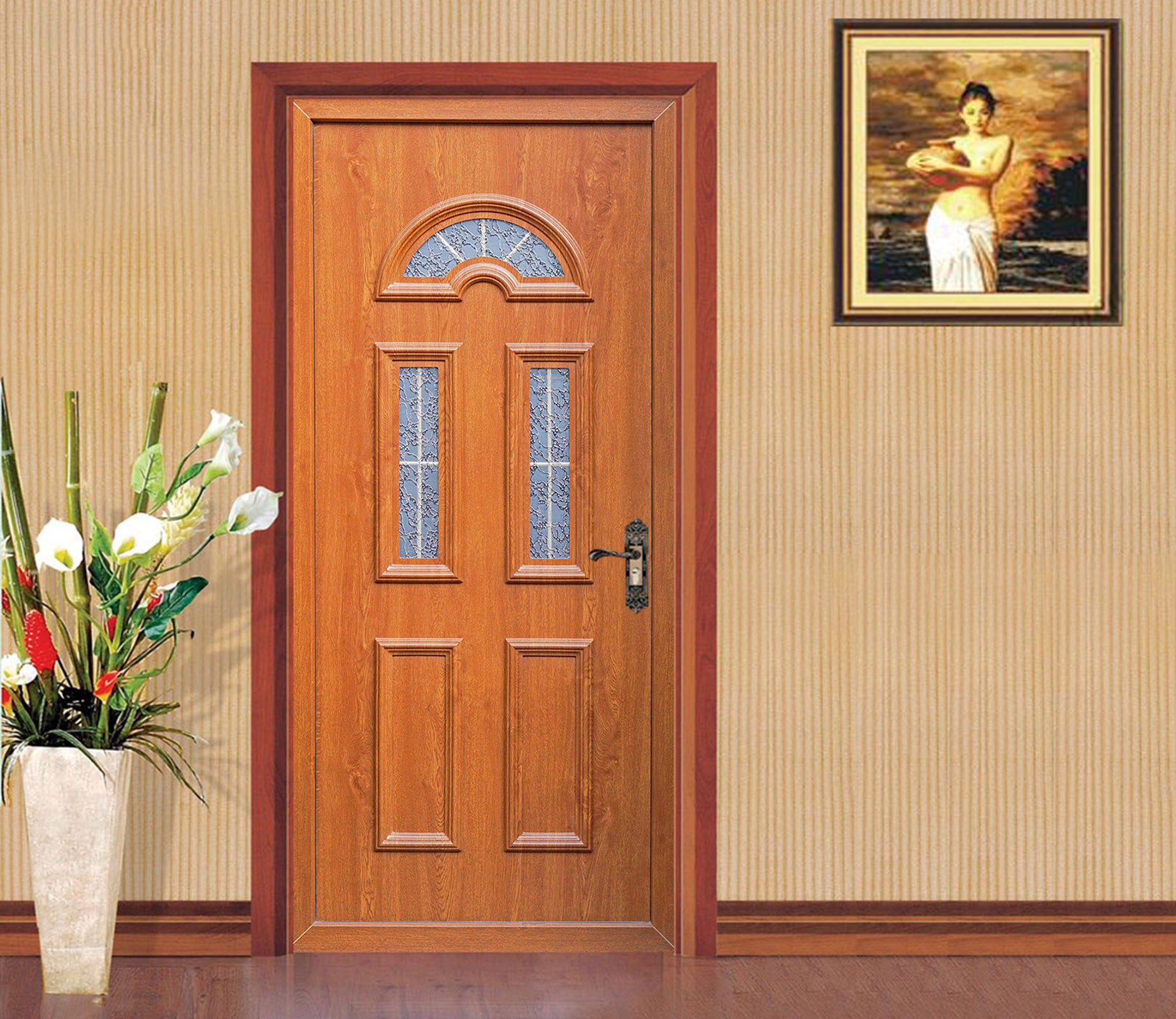 3D Wood Color Door 22216 Door Mural