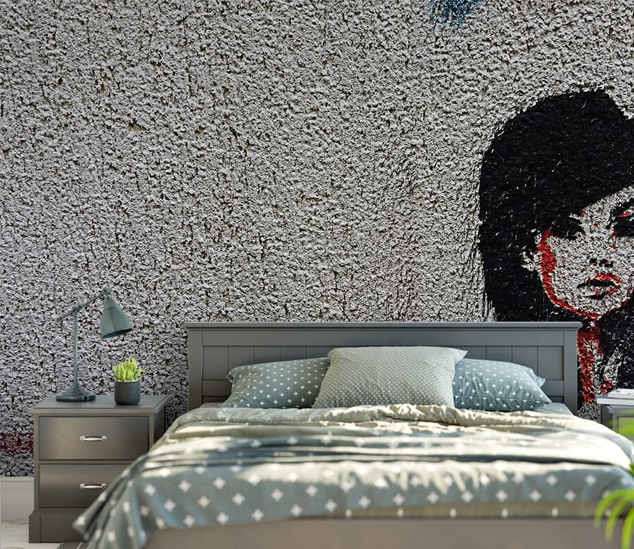 3D Sketch Girl WC024 Wall Murals Wallpaper AJ Wallpaper 2 