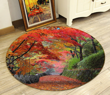 3D Maple Trail 72043 Round Non Slip Rug Mat