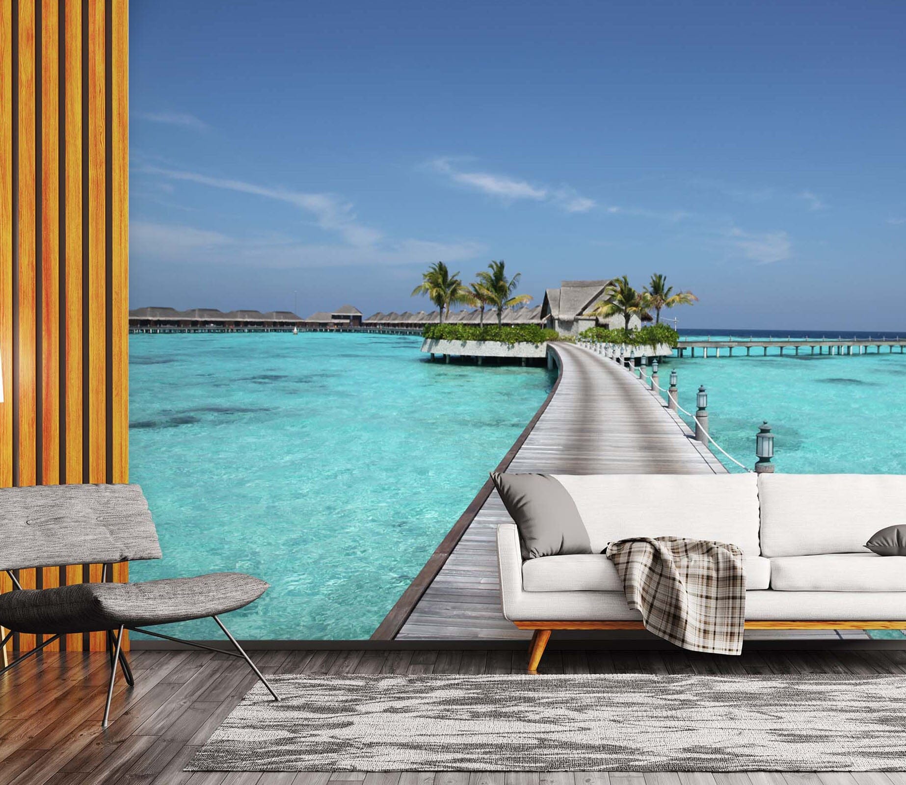 3D Sea Bridge 137 Wall Murals Wallpaper AJ Wallpaper 2 