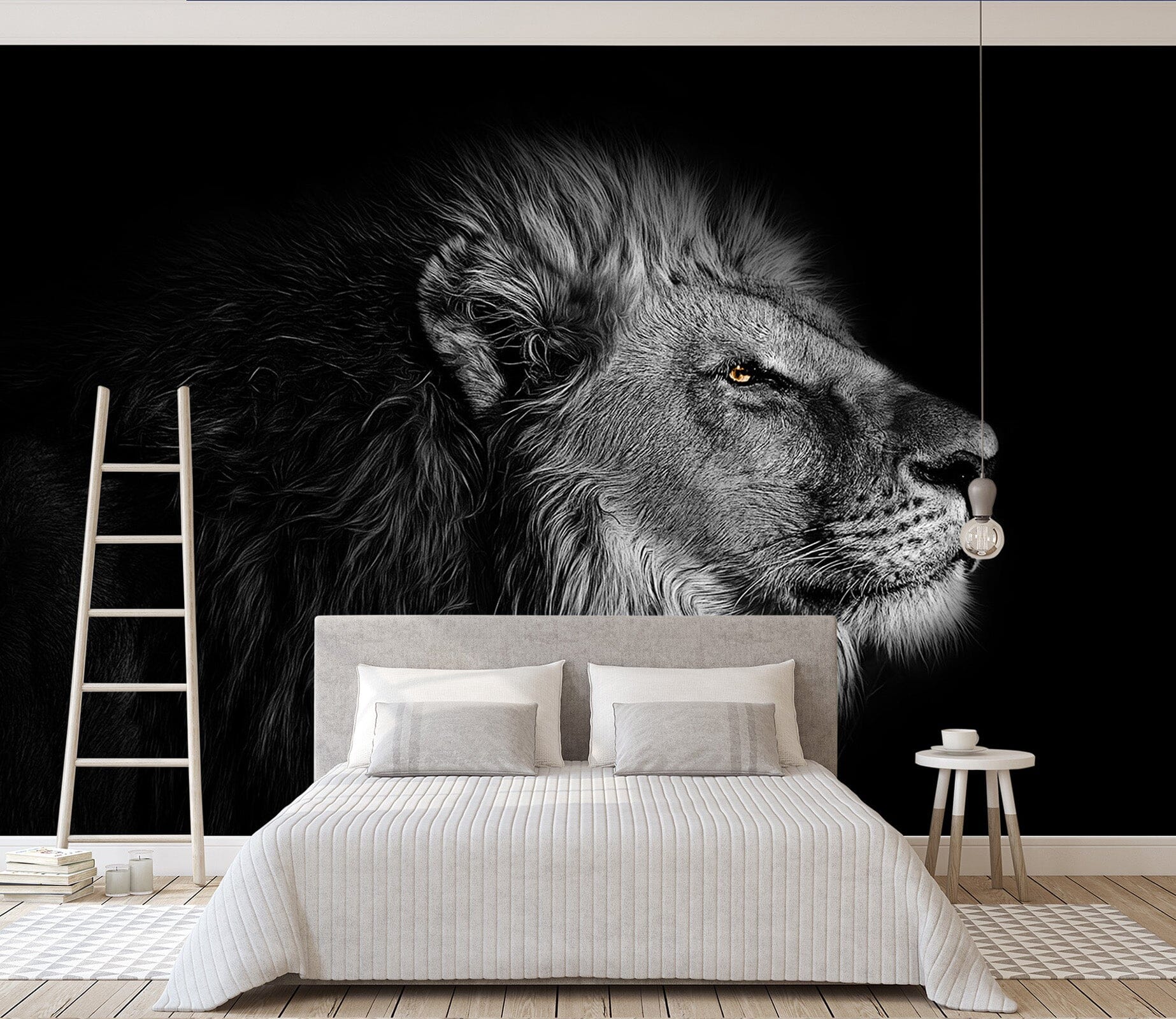 3D Black Lion 273 Wall Murals Wallpaper AJ Wallpaper 2 