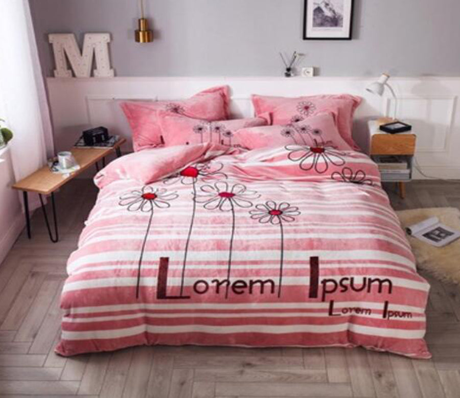 3D Red Flowers 18023 Bed Pillowcases Quilt