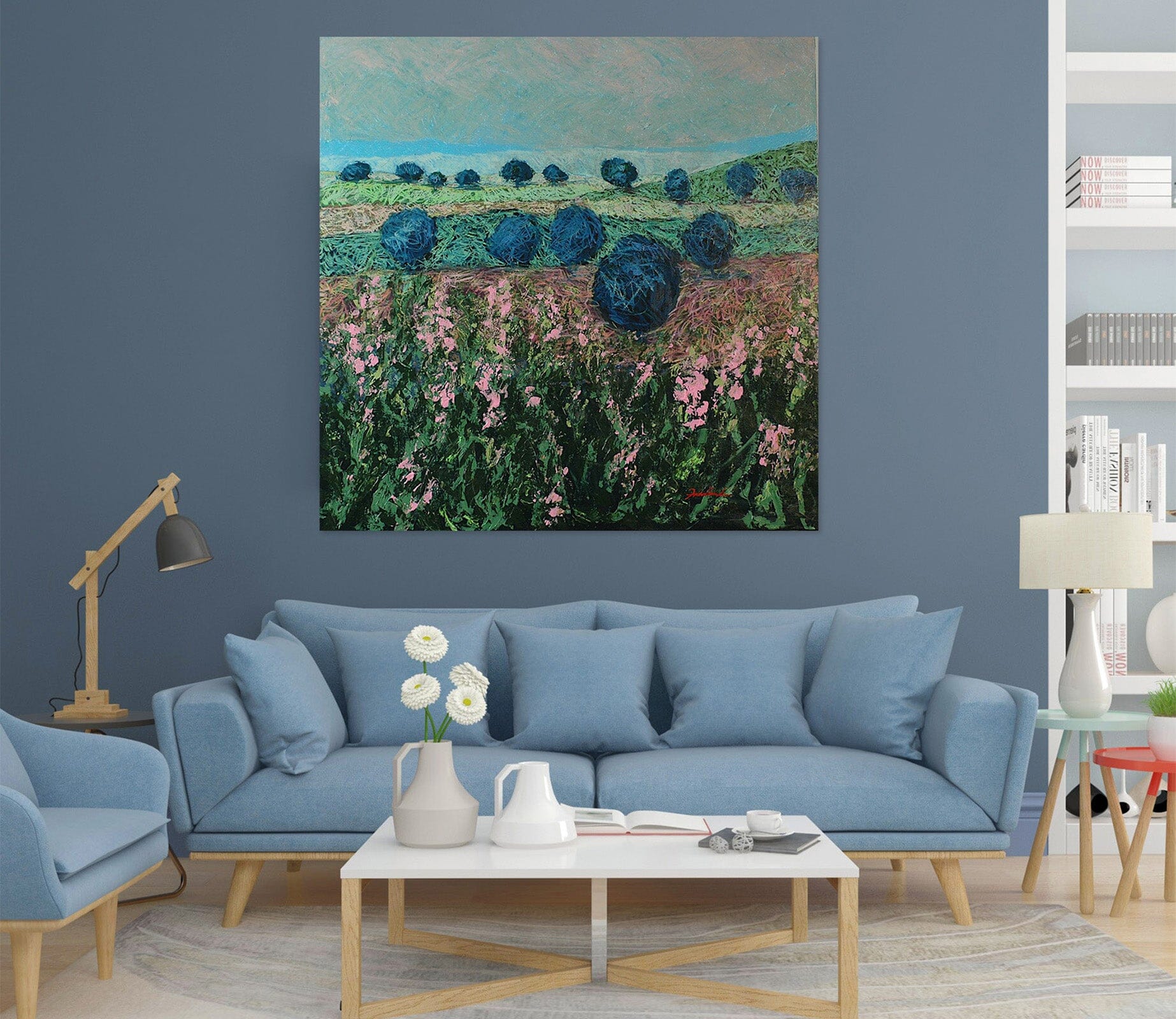3D Pink Flower Field 132 Allan P. Friedlander Wall Sticker Wallpaper AJ Wallpaper 2 