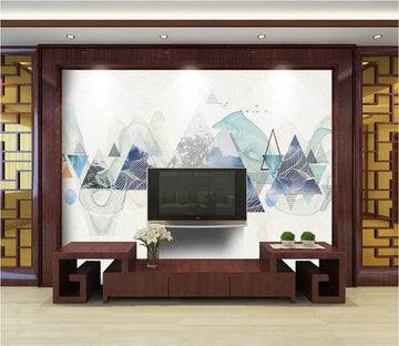 3D Triangle Valley 2665 Wall Murals Wallpaper AJ Wallpaper 2 