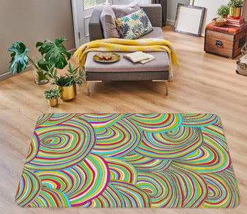 3D Circle Pattern 75240 Non Slip Rug Mat