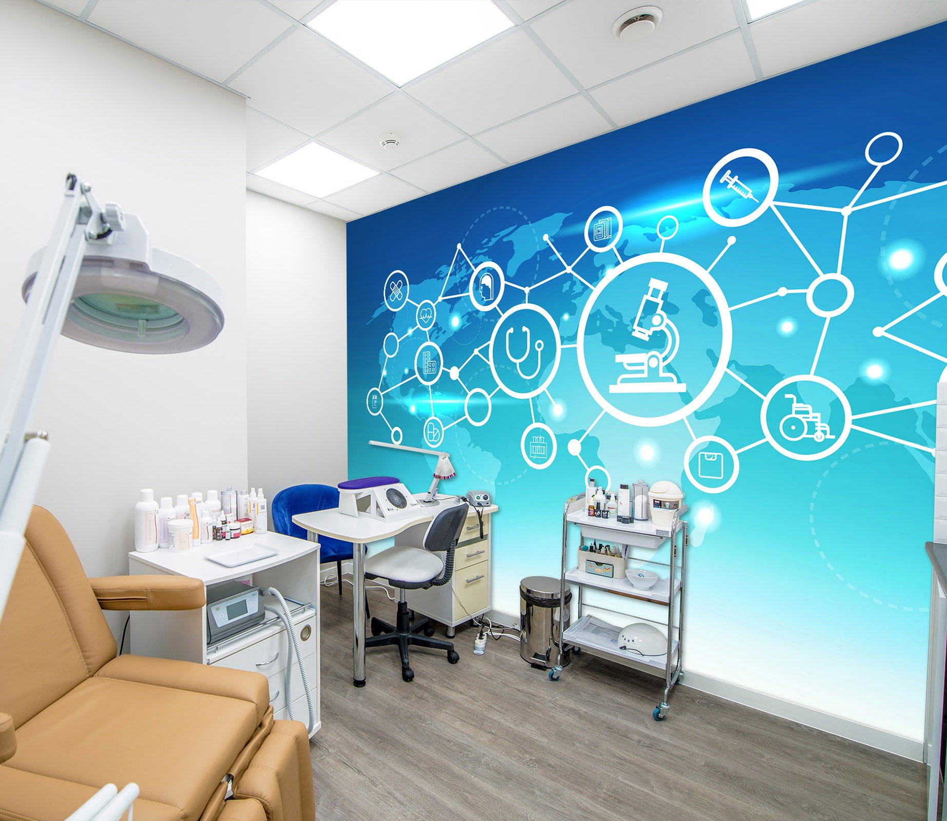 3D Microscope Pattern 333 Wall Murals