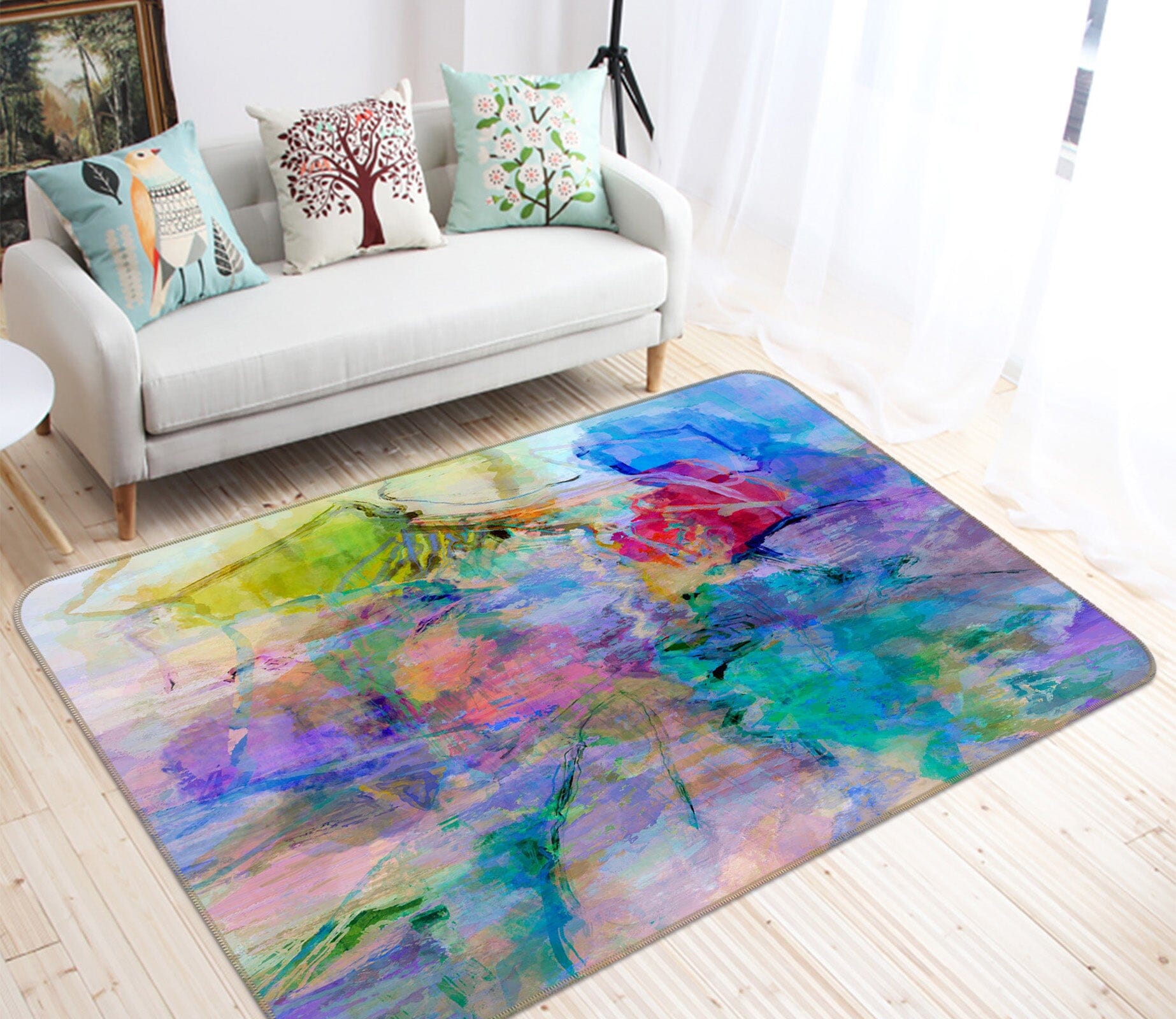 3D Blue Painting 122 Michael Tienhaara Rug Non Slip Rug Mat Mat AJ Creativity Home 