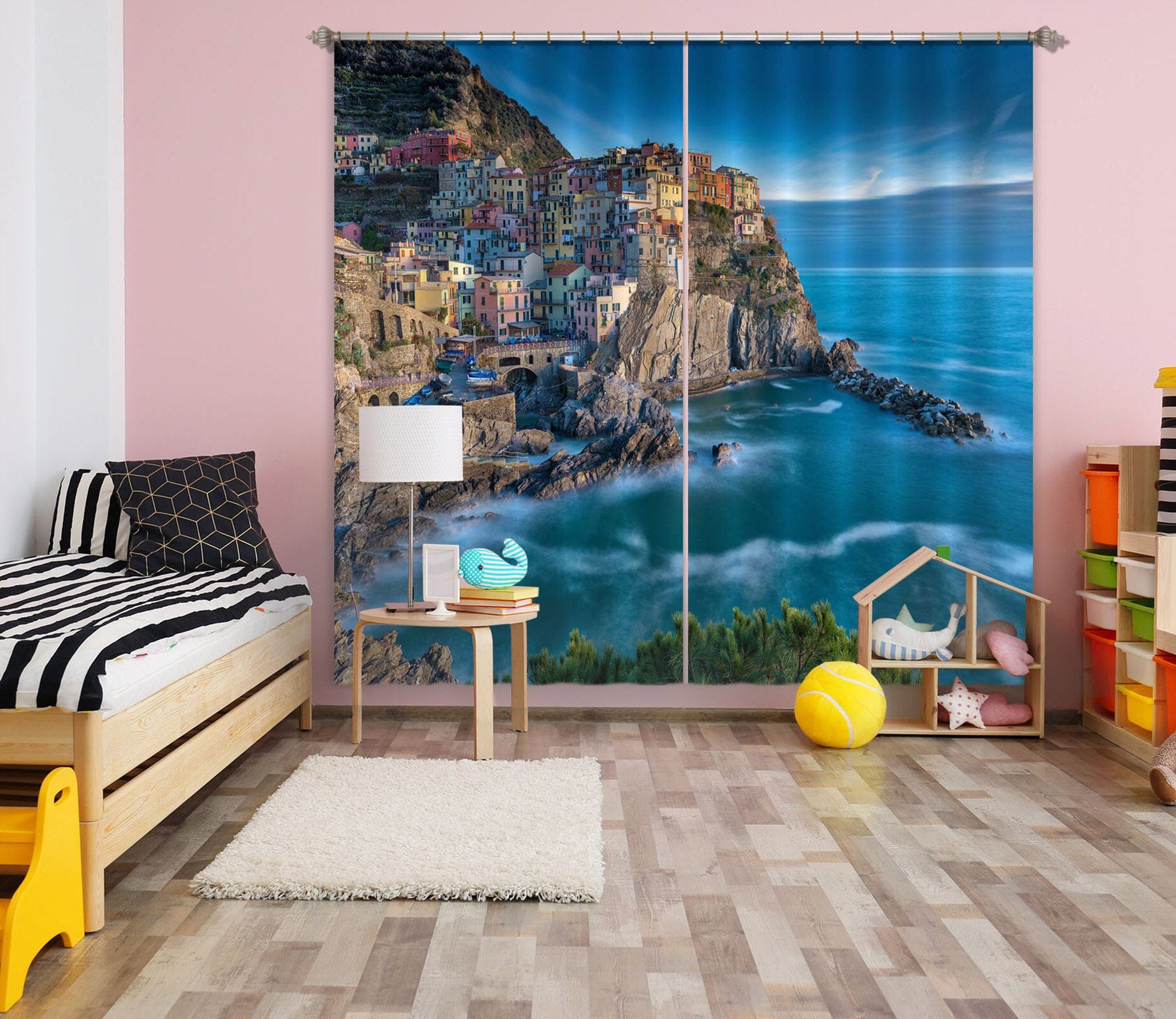 3D Blue Sea 118 Marco Carmassi Curtain Curtains Drapes Curtains AJ Creativity Home 