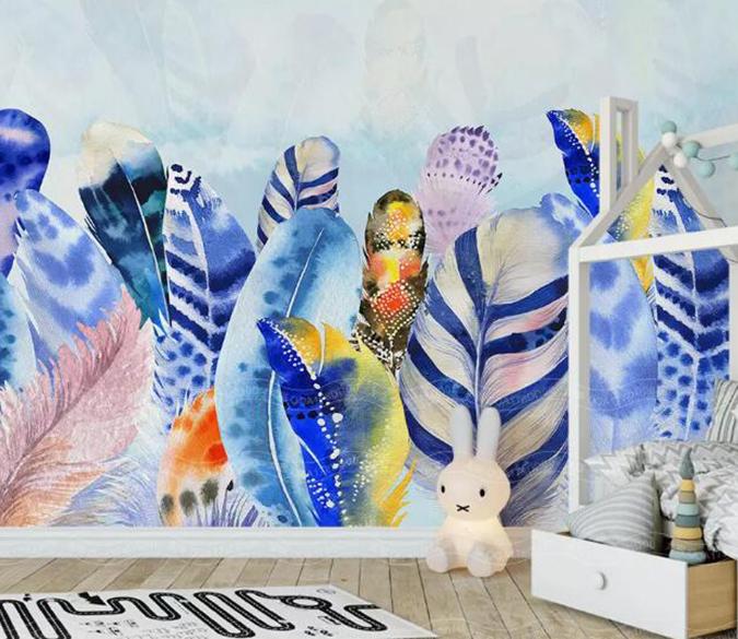 3D Colored Leaves 1347 Wall Murals Wallpaper AJ Wallpaper 2 