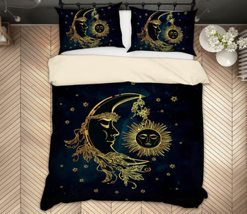 3D Moon Sun 61128 Bed Pillowcases Quilt