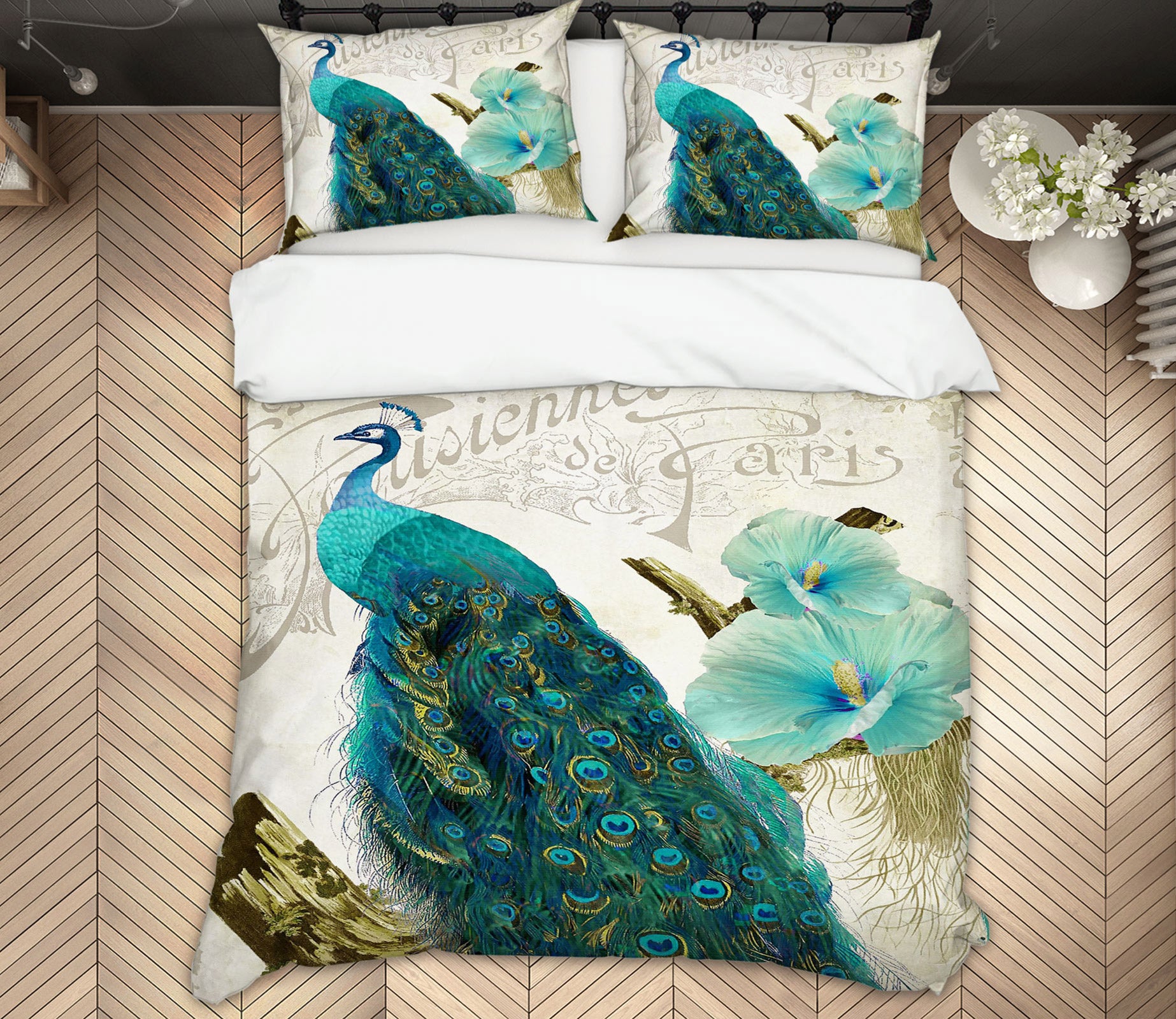 3D Peacock 12056 Bed Pillowcases Quilt