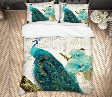3D Peacock 12056 Bed Pillowcases Quilt