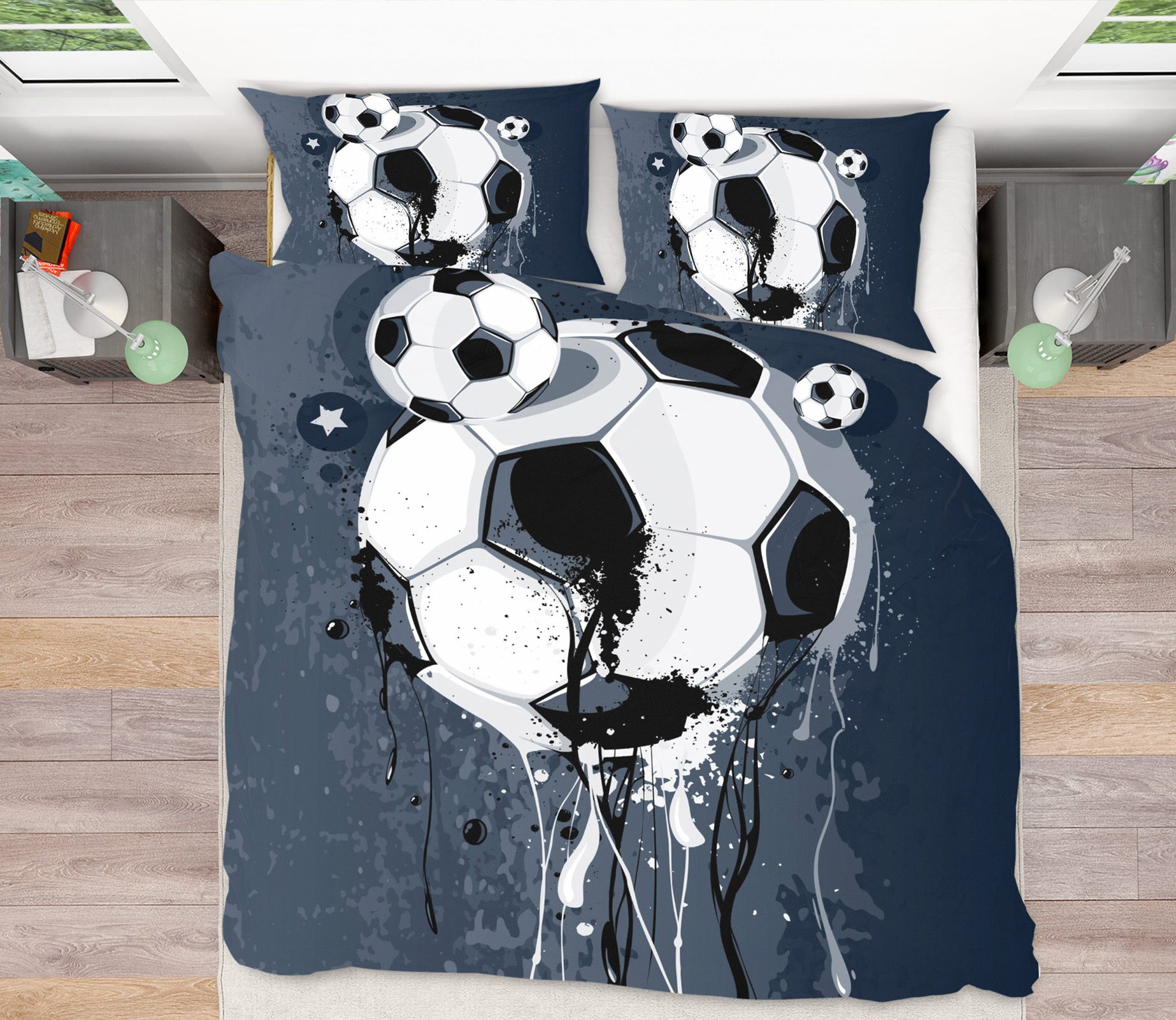 3D Football 60078 Bed Pillowcases Quilt