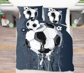 3D Football 60078 Bed Pillowcases Quilt