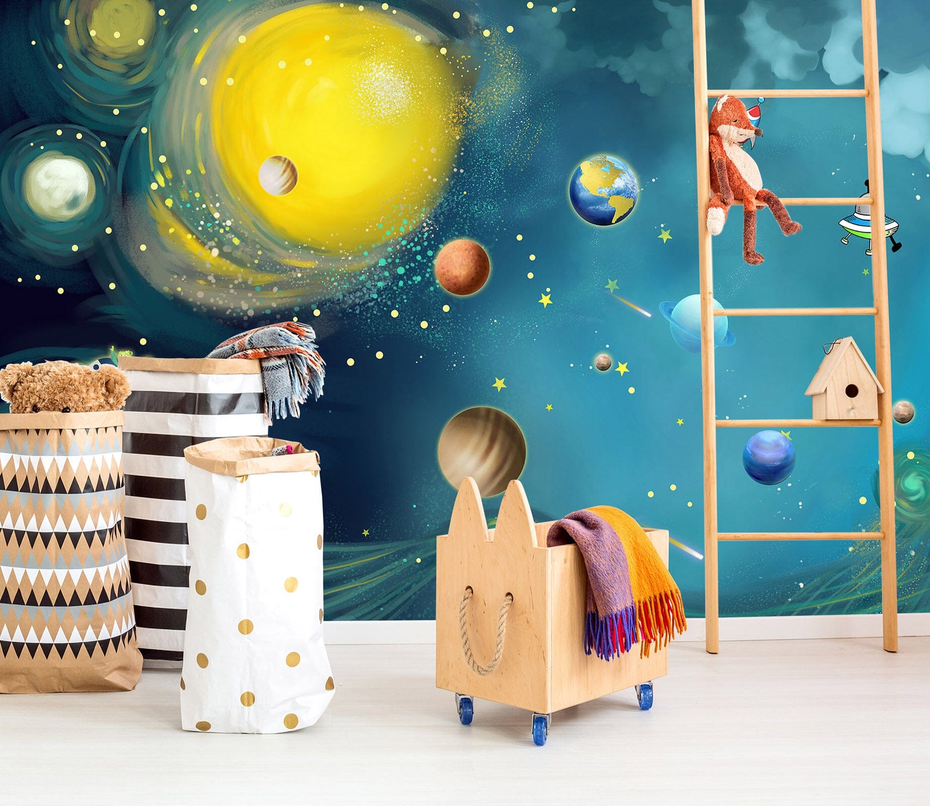 3D Universe Spaceship 018 Wall Murals Wallpaper AJ Wallpaper 2 