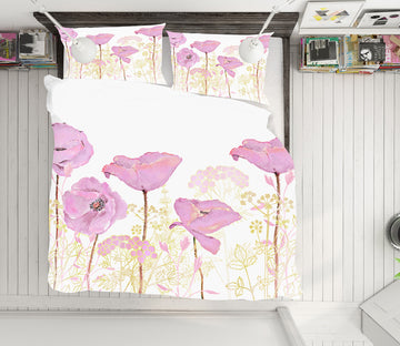 3D Pink Flowers 18159 Uta Naumann Bedding Bed Pillowcases Quilt