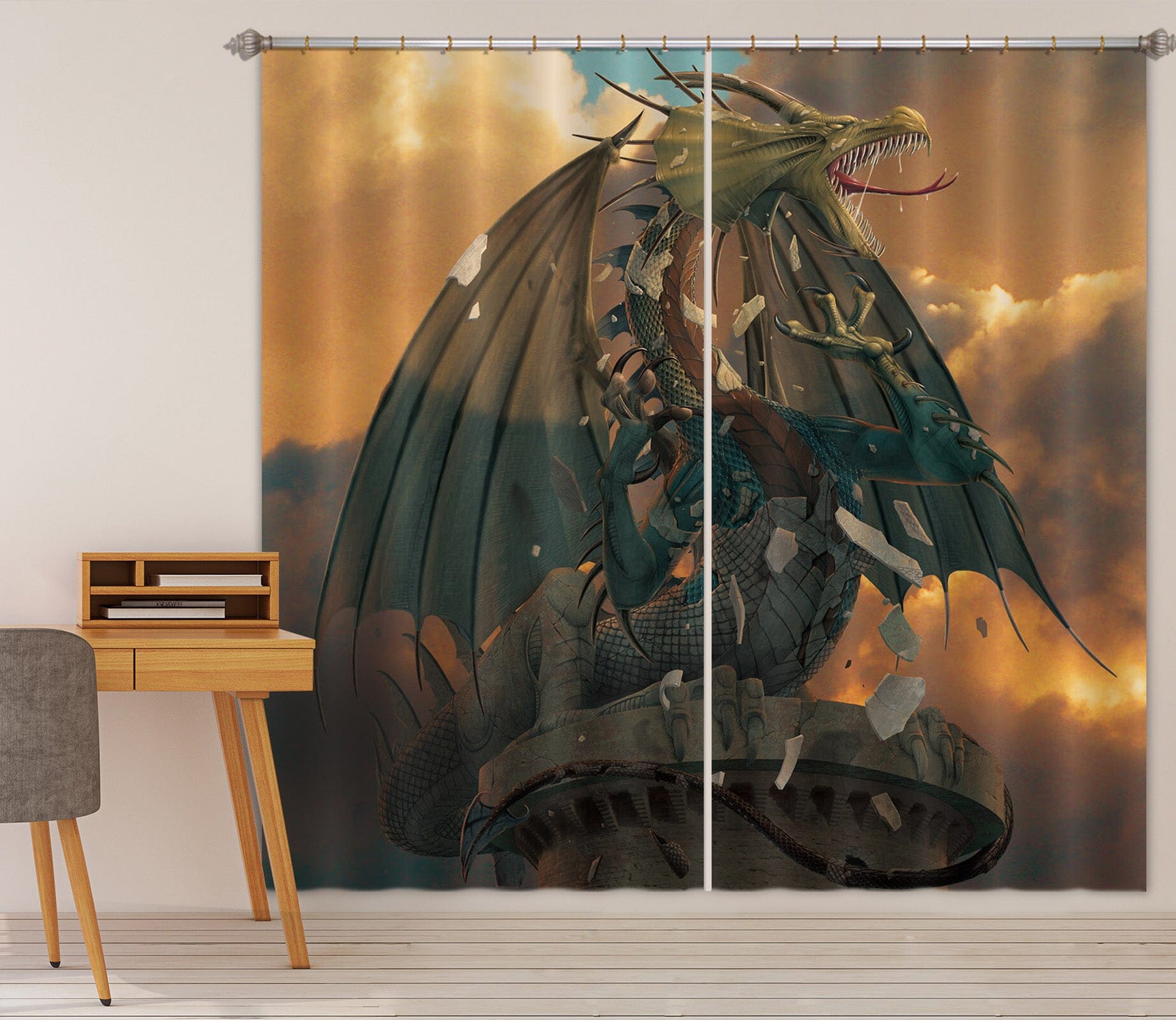 3D The Awakening 078 Vincent Hie Curtain Curtains Drapes Curtains AJ Creativity Home 