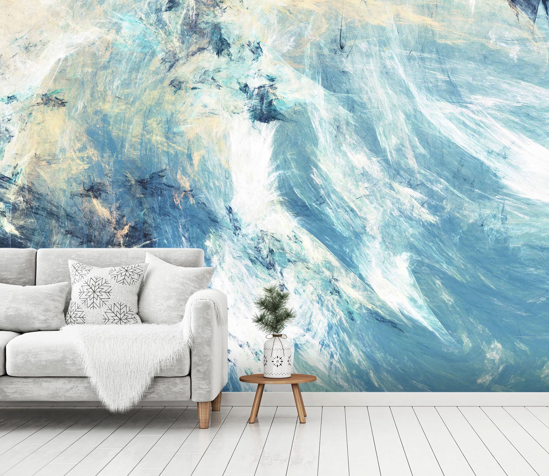 3D Icy Clouds 088 Wall Murals