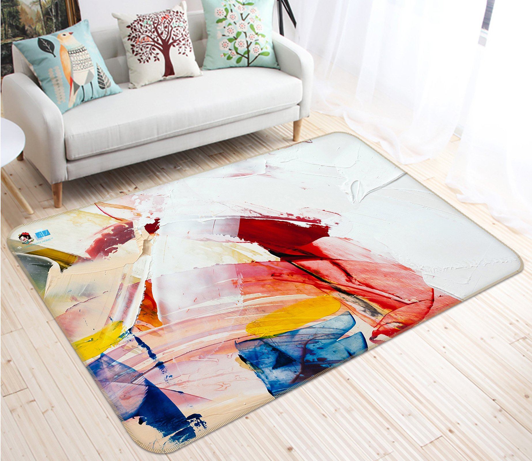 3D Color Brush 28 Non Slip Rug Mat Mat AJ Creativity Home 