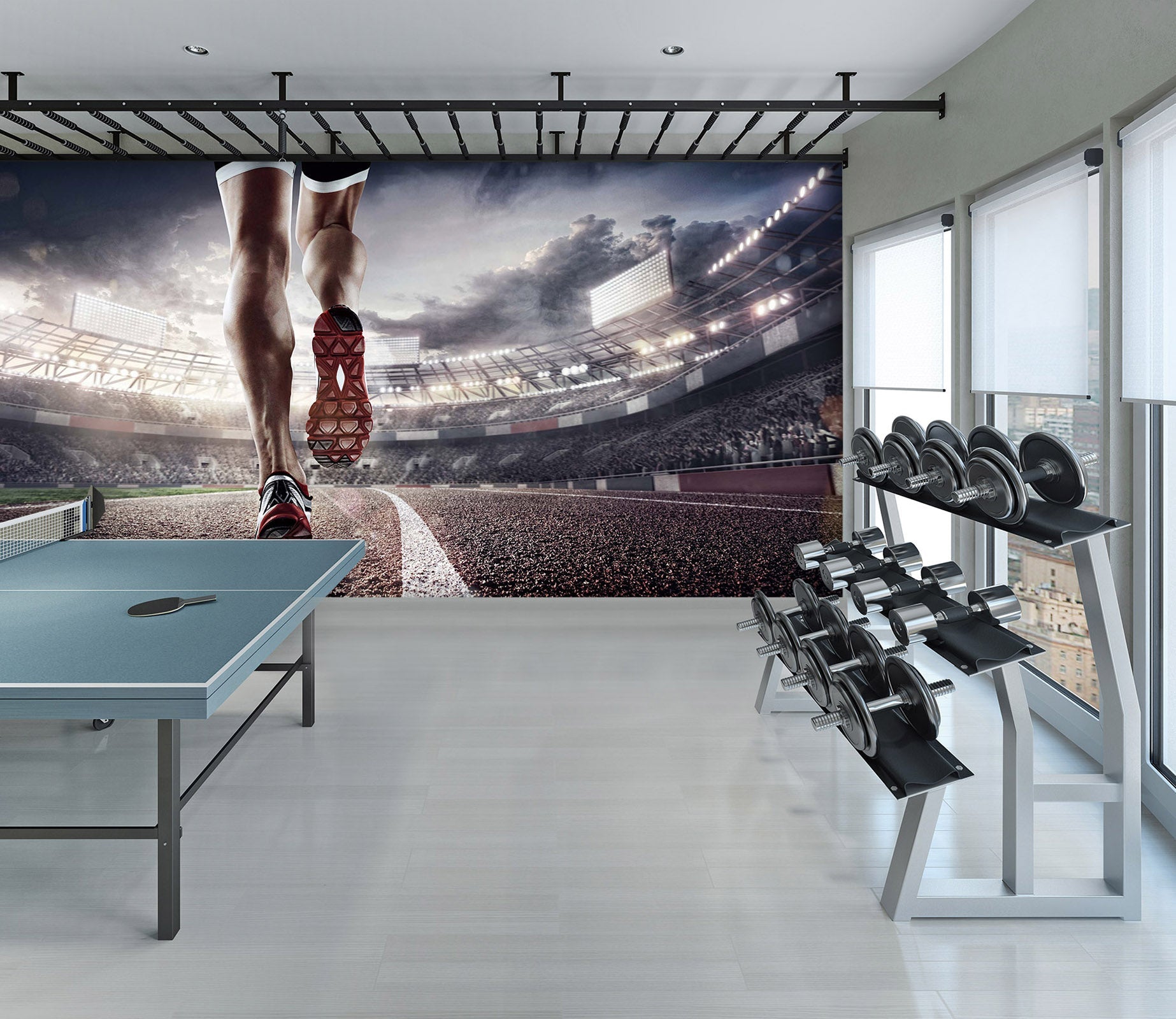 3D Sports Footsteps 092 Wall Murals Wallpaper AJ Wallpaper 2 