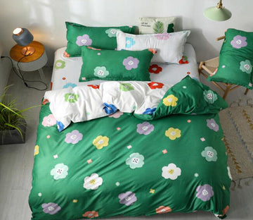 3D Colored Flowers 3195 Bed Pillowcases Quilt