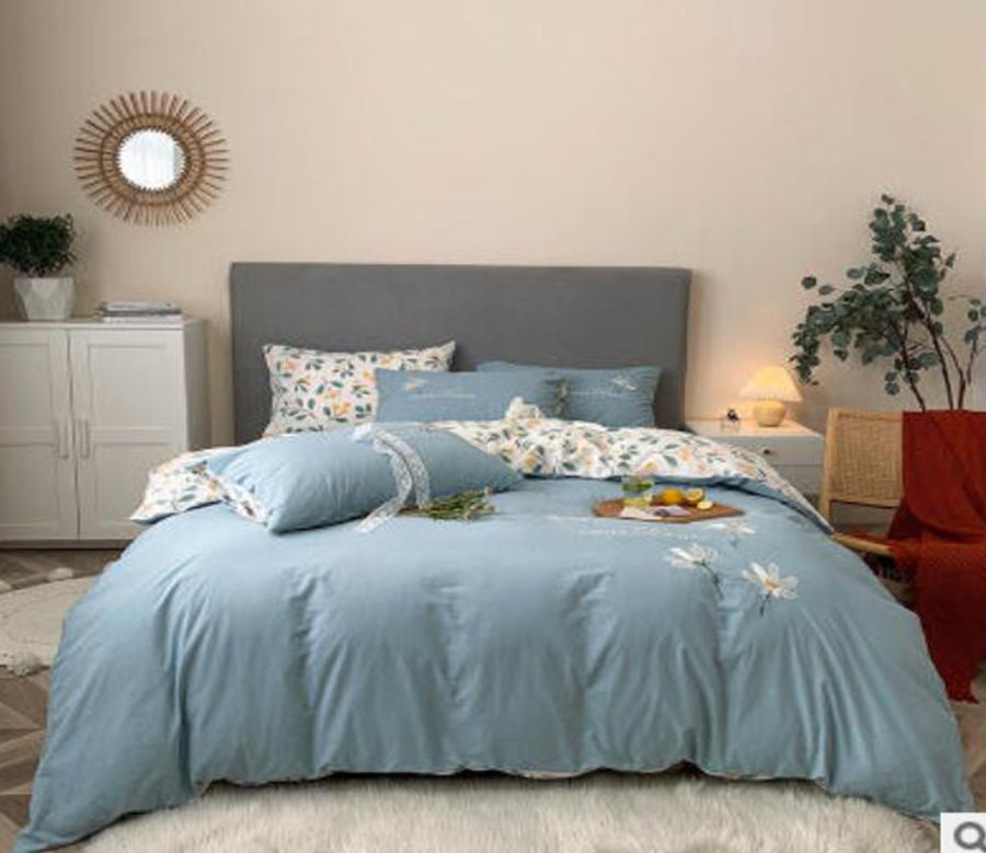 3D Blue 40194 Bed Pillowcases Quilt
