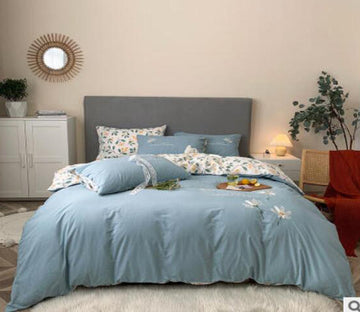 3D Blue 40194 Bed Pillowcases Quilt