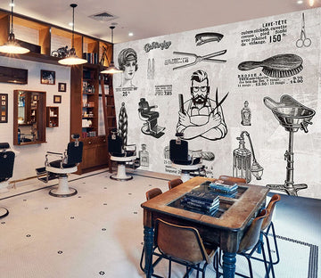 3D Gold Medal Barber 1462 Barber Shop Wall Murals Wallpaper AJ Wallpaper 2 