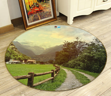 3D Path Tree 74135 Round Non Slip Rug Mat