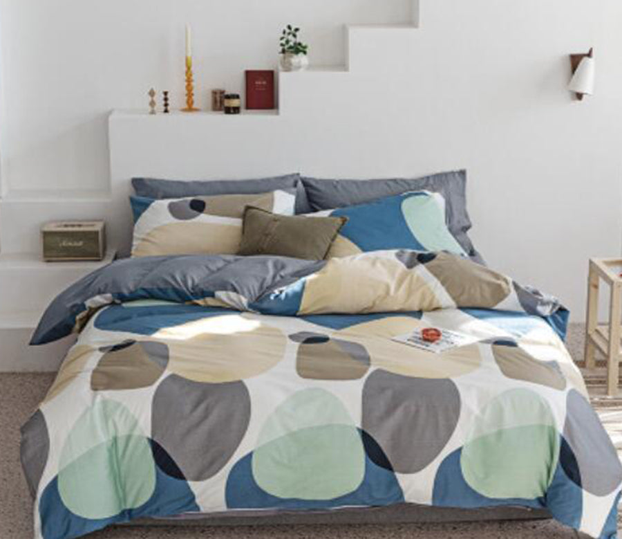 3D Brown Green Circle 14064 Bed Pillowcases Quilt