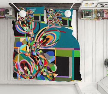 3D Color Line Pattern 1103 Allan P. Friedlander Bedding Bed Pillowcases Quilt Quiet Covers AJ Creativity Home 