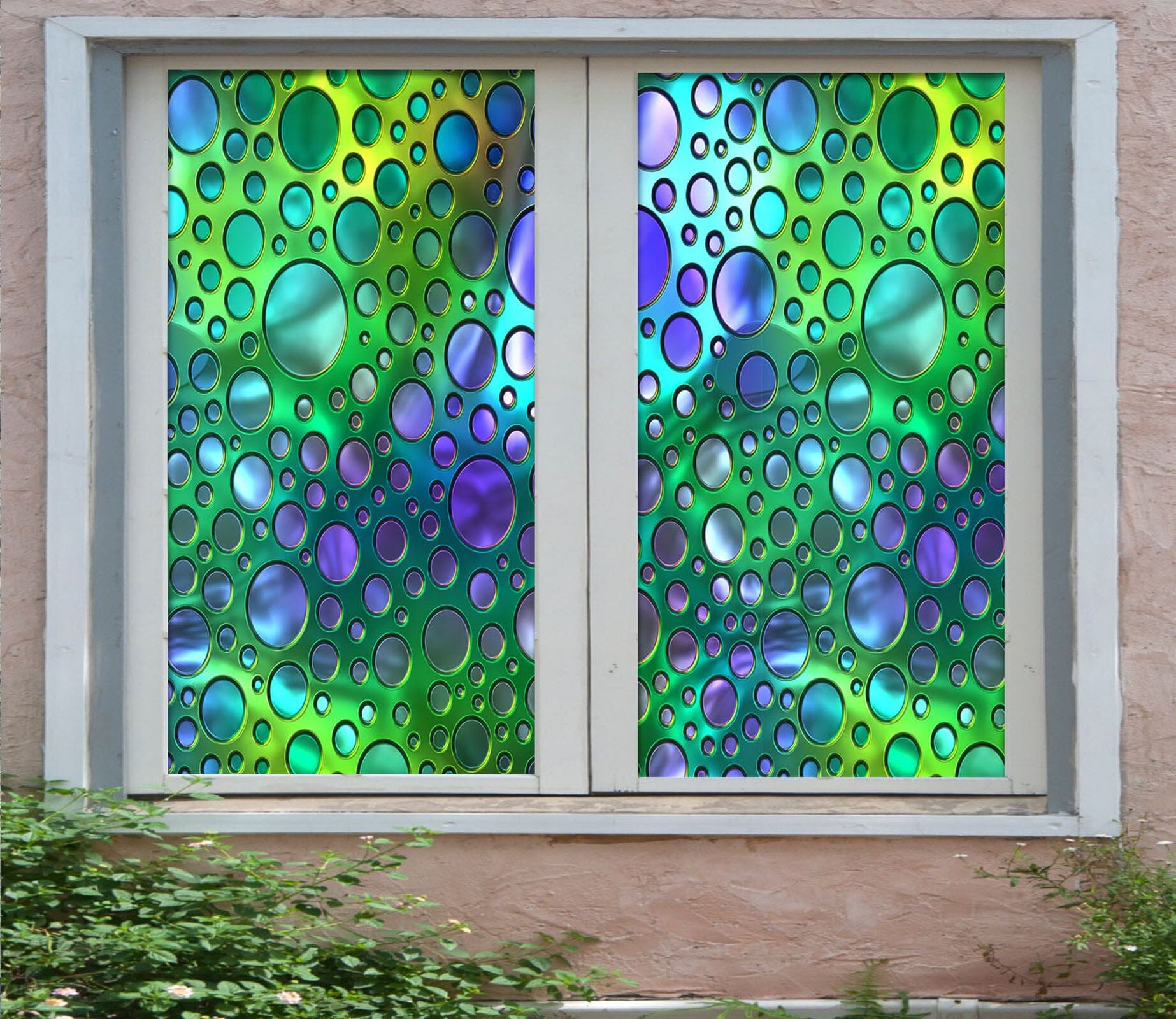3D Colored Circle 430 Window Film Print Sticker Cling Stained Glass UV Block Wallpaper AJ Wallpaper 2 