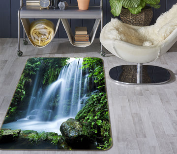3D Jungle Waterfall 26125 Non Slip Rug Mat