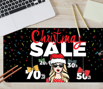 3D Christmas Girl 17139 Desk Mat