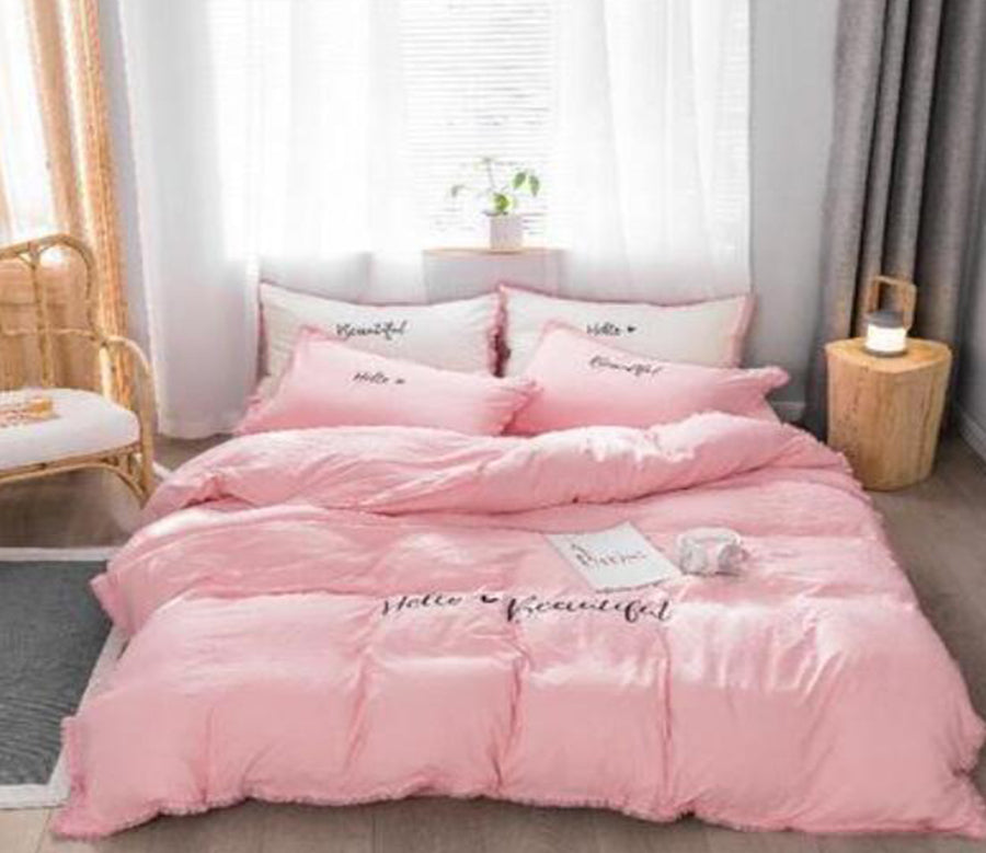 3D Pink 50008 Bed Pillowcases Quilt