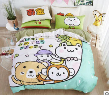 3D Cartoon Small Animals 50085 Bed Pillowcases Quilt