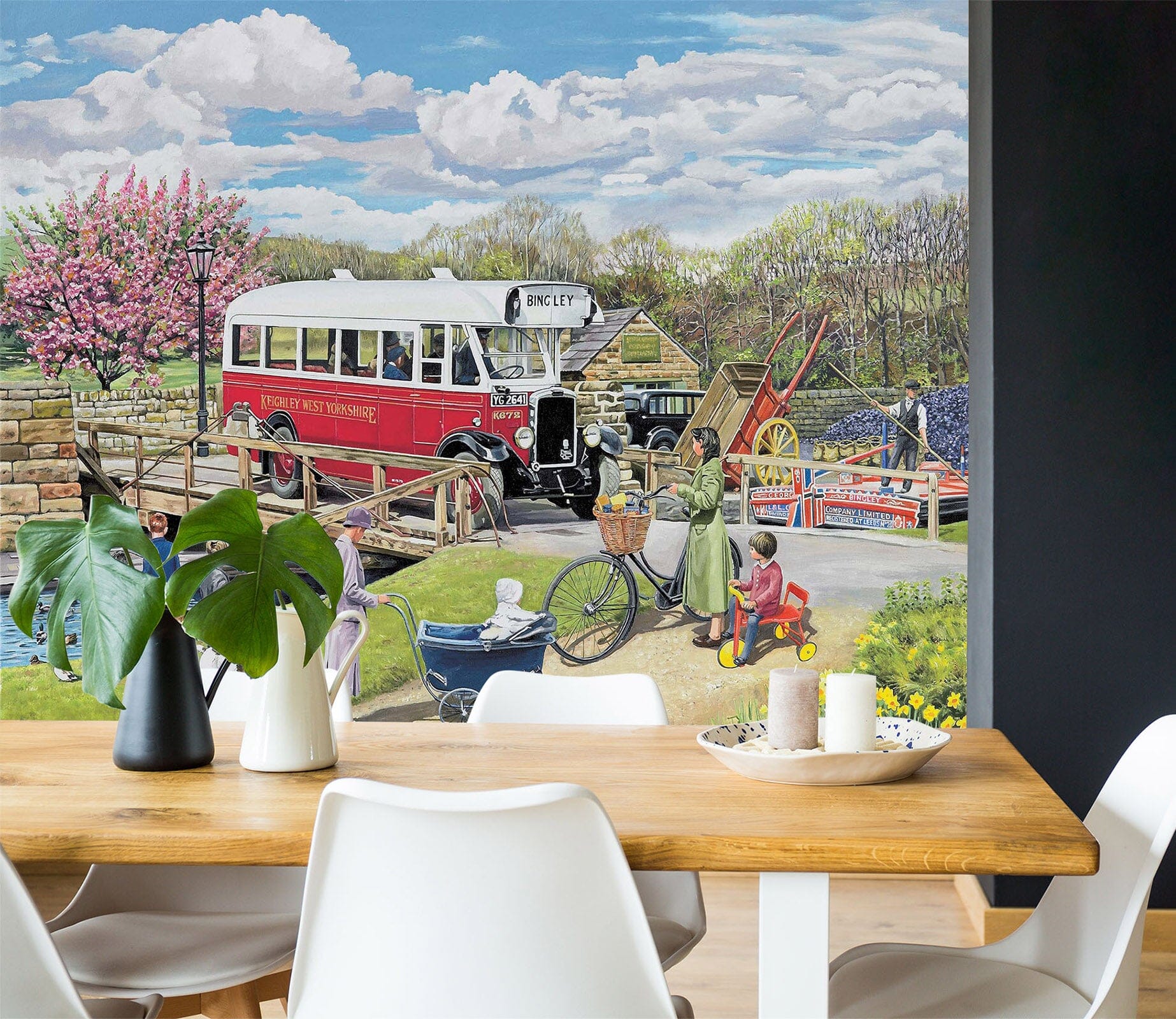 3D The Old Swing Bridge 1062 Trevor Mitchell Wall Mural Wall Murals Wallpaper AJ Wallpaper 2 