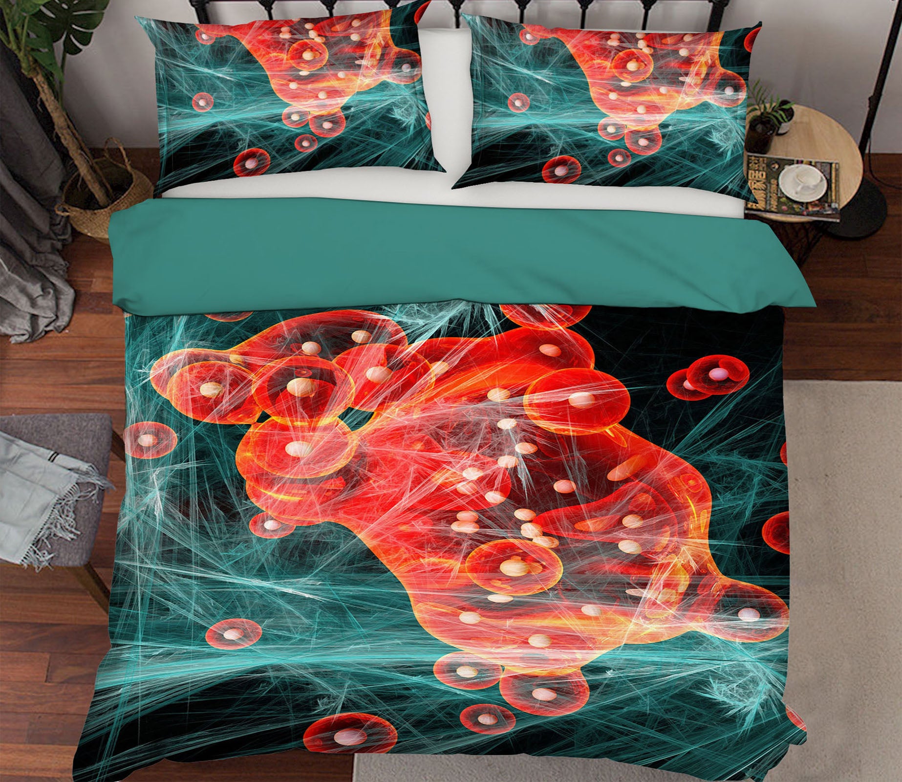 3D Red 12123 Bed Pillowcases Quilt