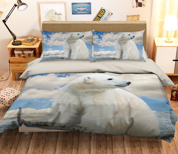 3D Polar Bear 126 Bed Pillowcases Quilt