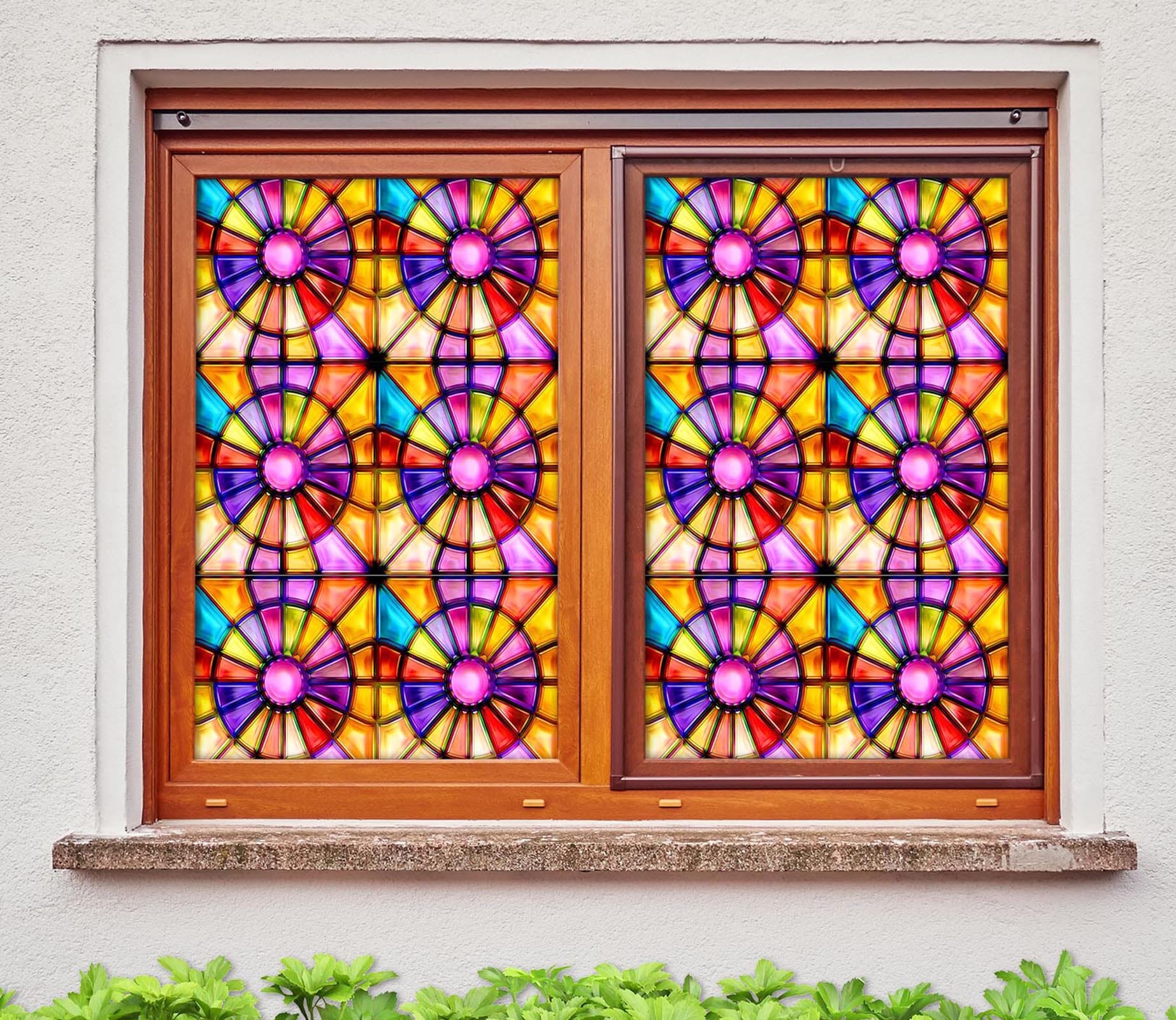 3D Colored Circle 273 Window Film Print Sticker Cling Stained Glass UV Block Wallpaper AJ Wallpaper 2 
