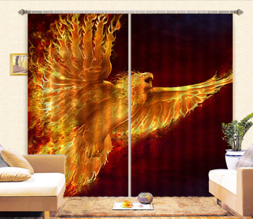 3D Flame Eagle 5065 Tom Wood Curtain Curtains Drapes