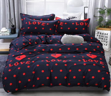 3D Love Wave Point 12167 Bed Pillowcases Quilt