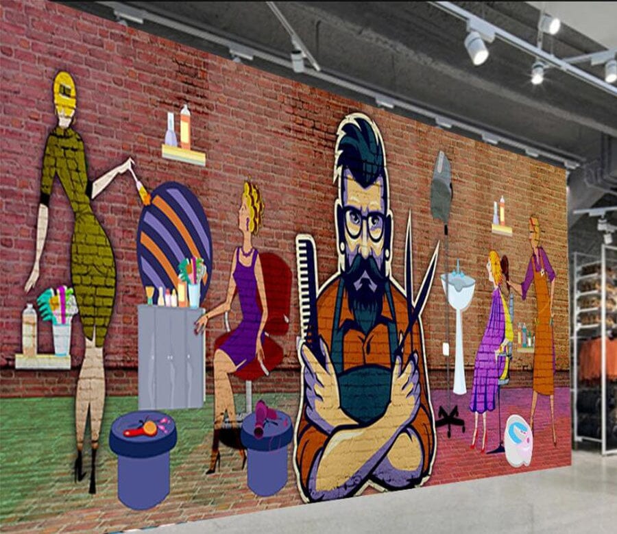 3D Haircut Uncle 1503 Wall Murals Wallpaper AJ Wallpaper 2 