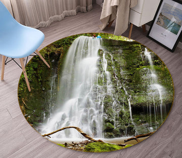 3D Waterfall 69044 Round Non Slip Rug Mat