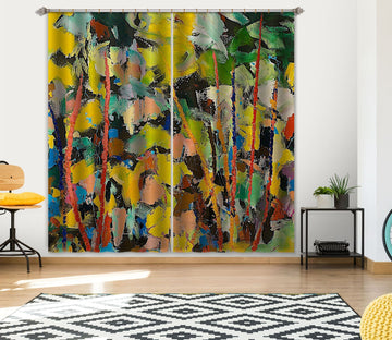 3D Colored Leaves 150 Allan P. Friedlander Curtain Curtains Drapes Curtains AJ Creativity Home 