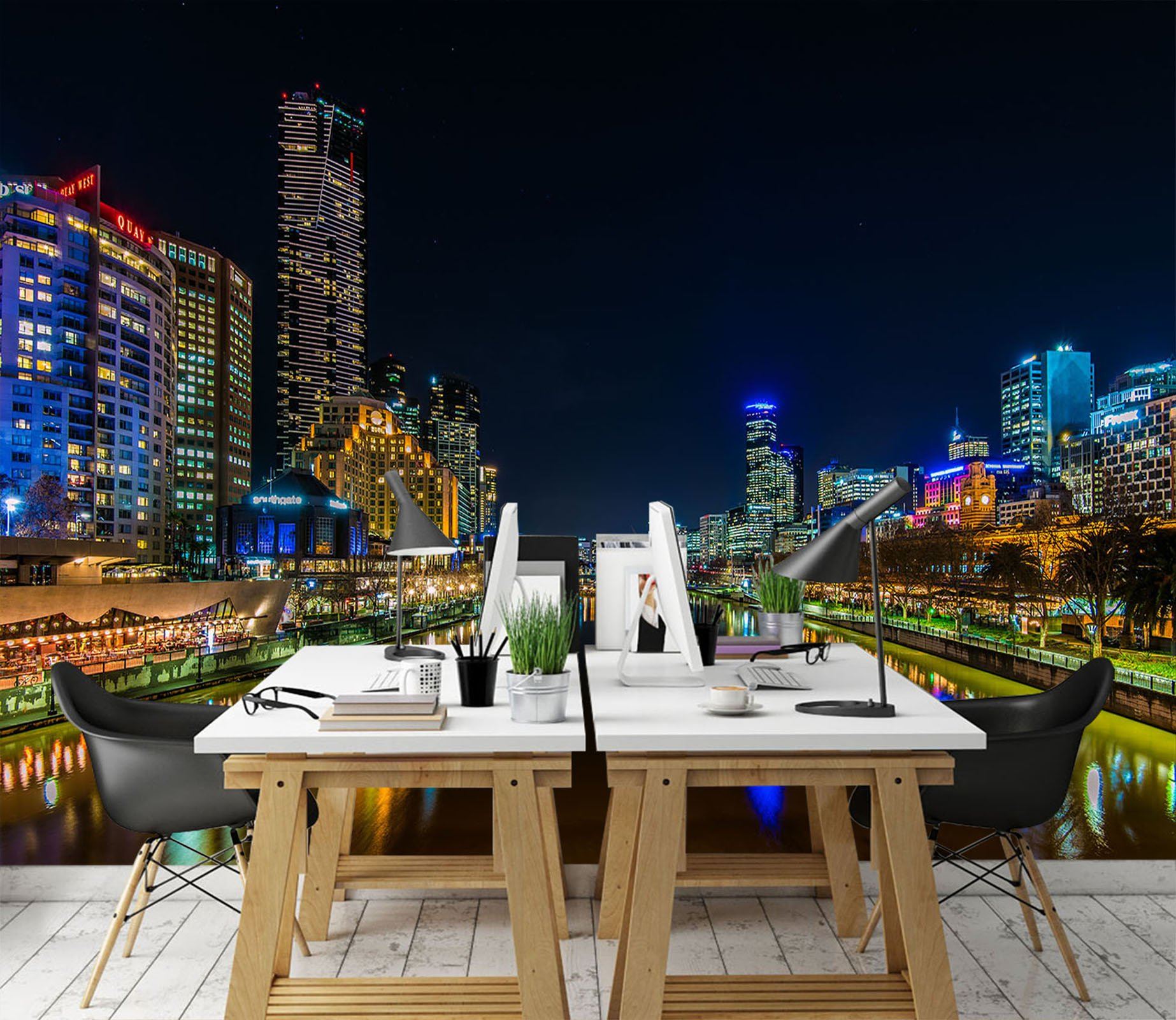 3D Yarra River Night View 646 Wallpaper AJ Wallpaper 2 