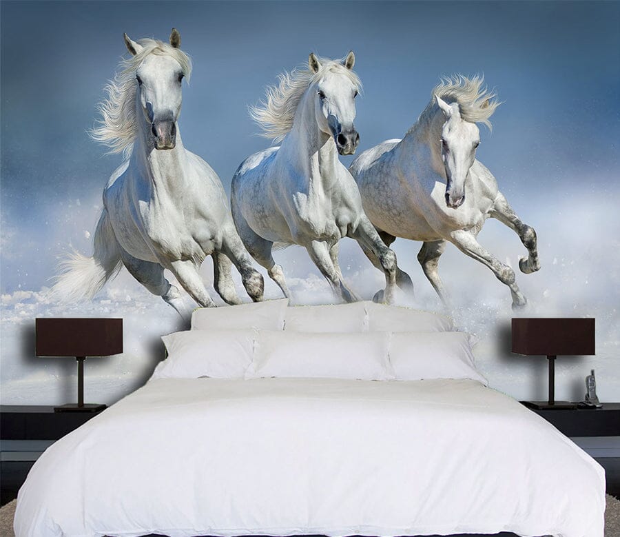 3D White Horse 1061 Wall Murals Wallpaper AJ Wallpaper 2 