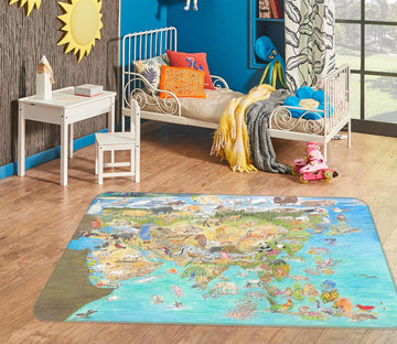 3D Africa Animals 1049 Michael Sewell Rug Non Slip Rug Mat Mat AJ Creativity Home 