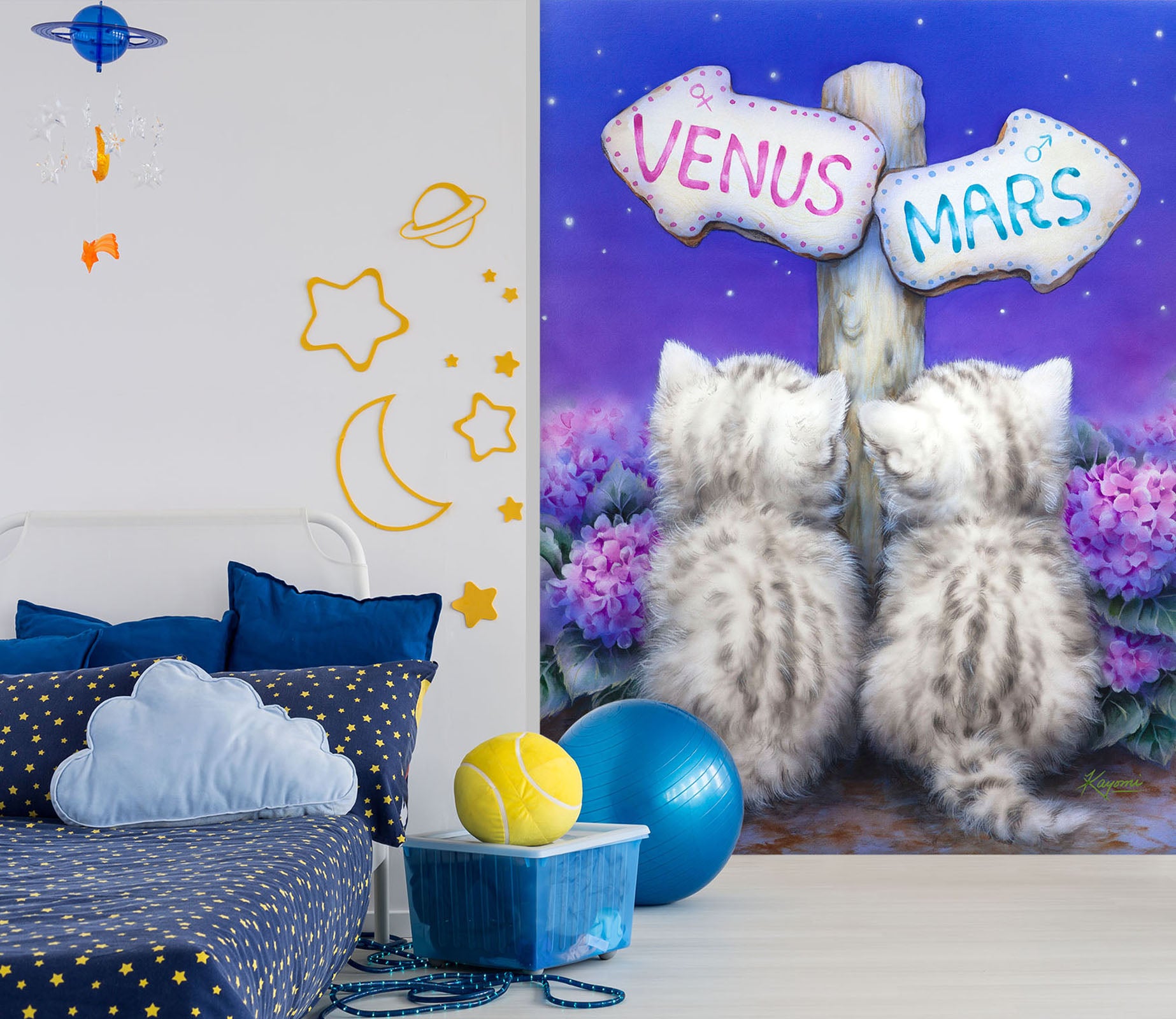 3D Cute Kitten 5499 Kayomi Harai Wall Mural Wall Murals