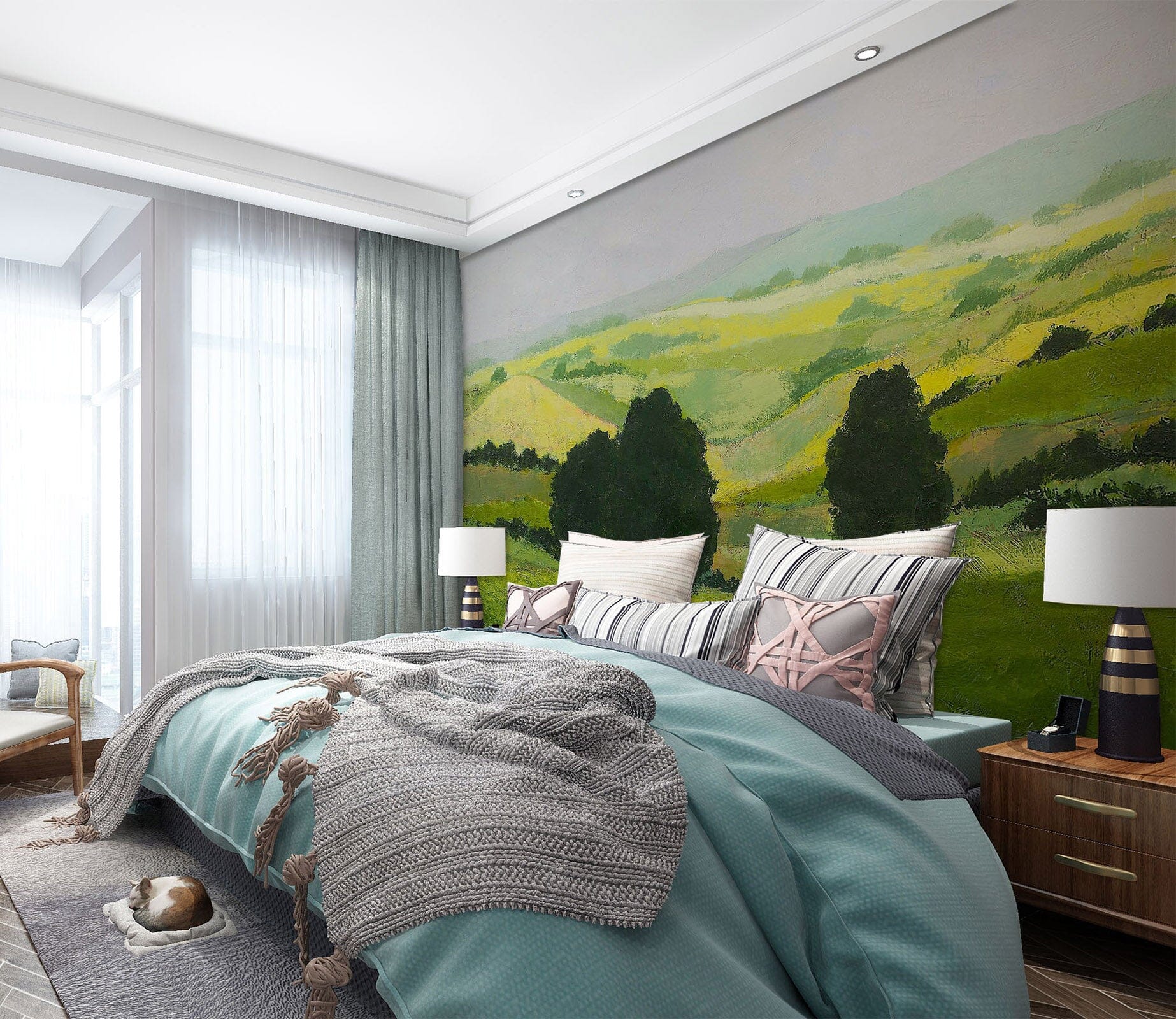 3D Green Meadow 159 Allan P. Friedlander Wall Mural Wall Murals Wallpaper AJ Wallpaper 2 